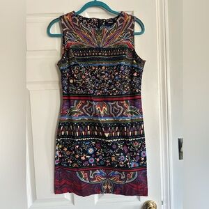 Desigual patterned cotton dress size 40 (fits US 6-8)